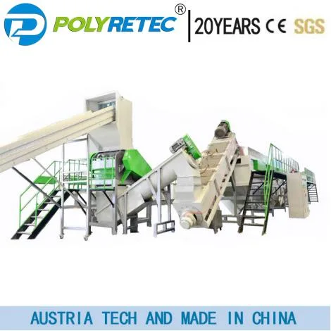 HDPE Drum/ PE Frame/ PE Block/ PE Can/ PE Bottle Crushing Washing Recycling Production Line