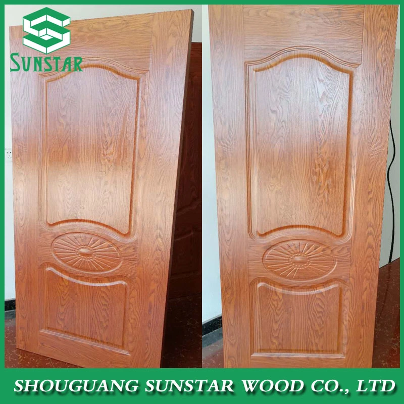 El roble de madera de teca//Ash/Sapeli/nogal chapa de madera natural que se enfrentan en la piel de la puerta de HDF