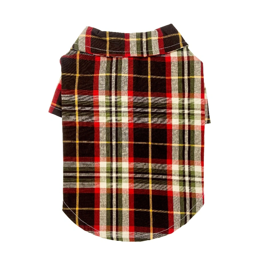 Popular Summer Style Plaid Pattern Customize Pet T-Shirt Clothes