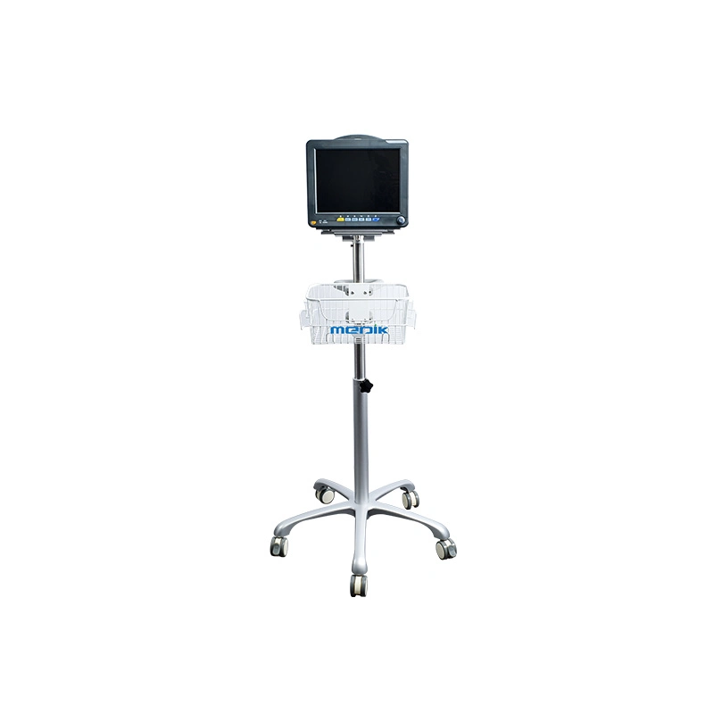 Mk-Is07 Hospital Mobile Patient Monitor Roll Stand with Basket