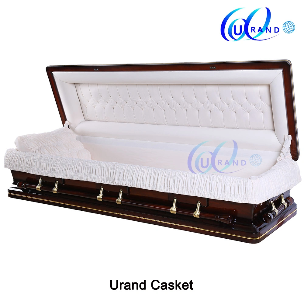High Gloss with Feet Cover Chinese Wholesale/Supplier Velvet Wooden Coffin and Casket