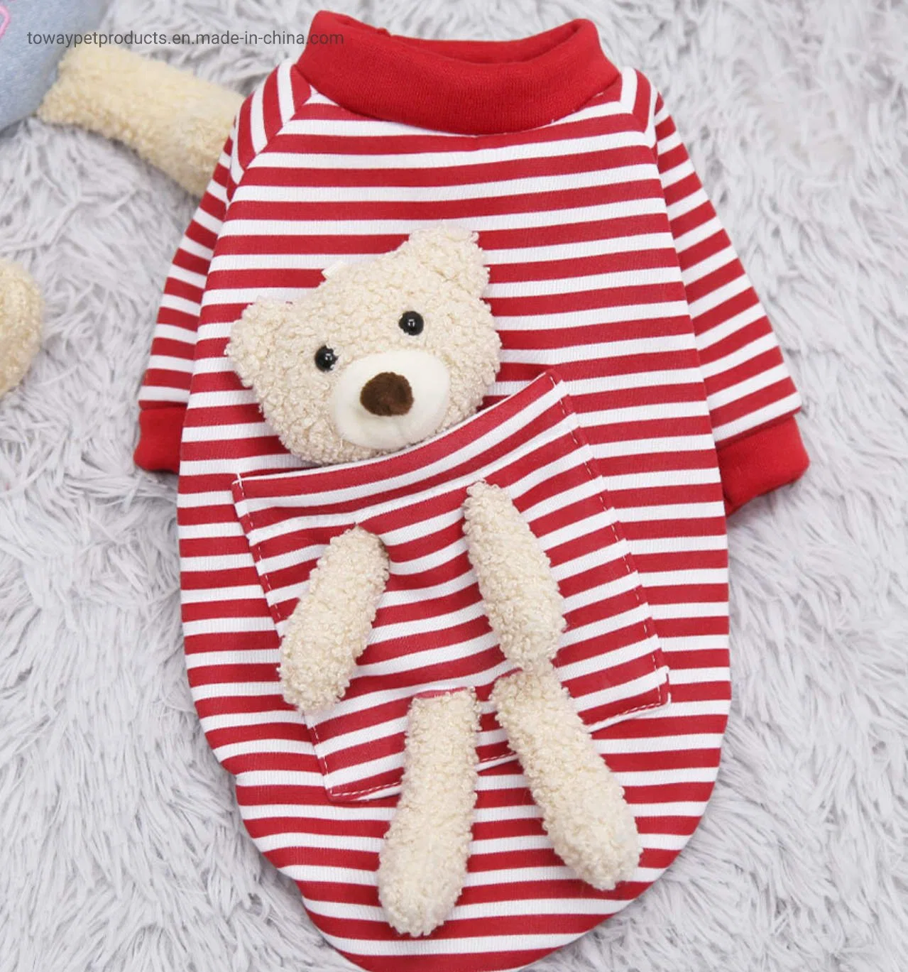 Stripes Design Cotton Shirt Pup Coat Pet Clothes Dog Apparel