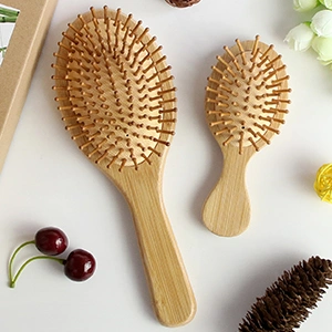 Hair Brush Set Natural Bamboo Comb Paddle