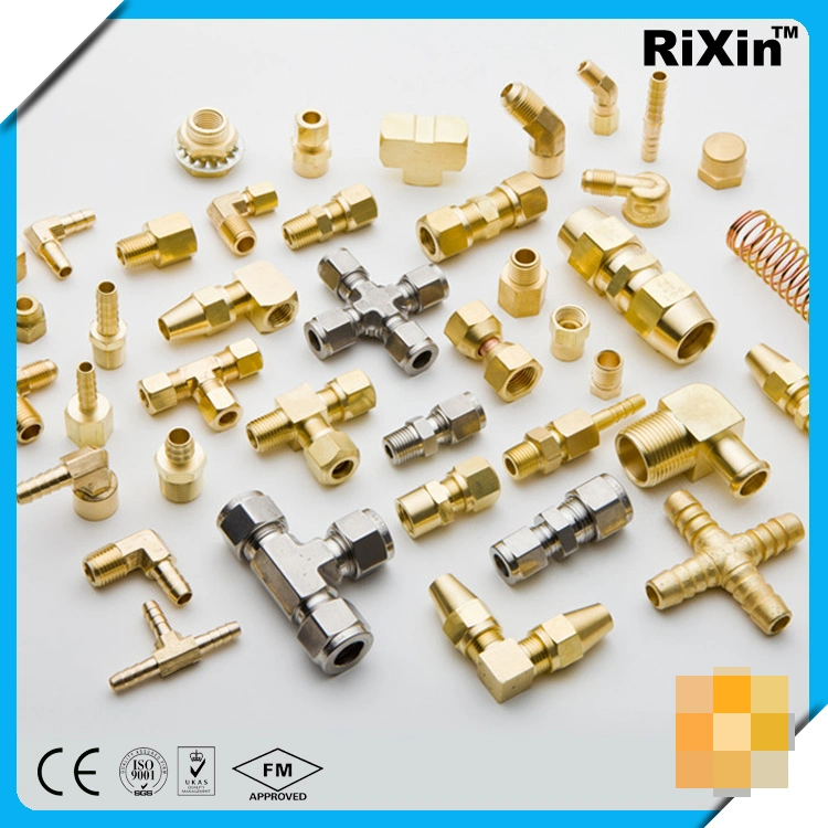 China Kundengebundene OEM Messing-Gussteile Rohrverschraubung mit CNC Bearbeitung