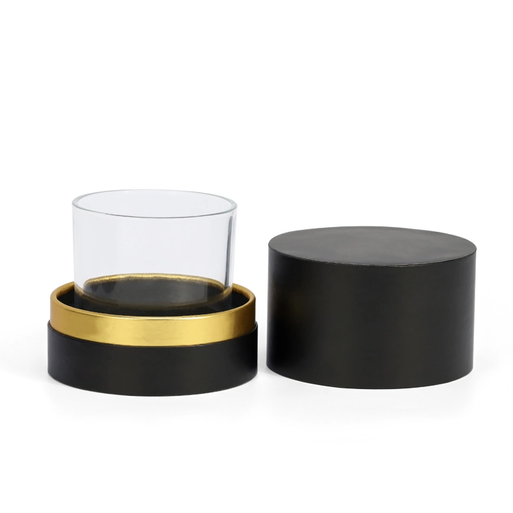 Firstsail Custom Candle Holder Box Packaging Reed Diffuser Stick Bottle Wax Soap Jar Water Glass Black Paper Tube