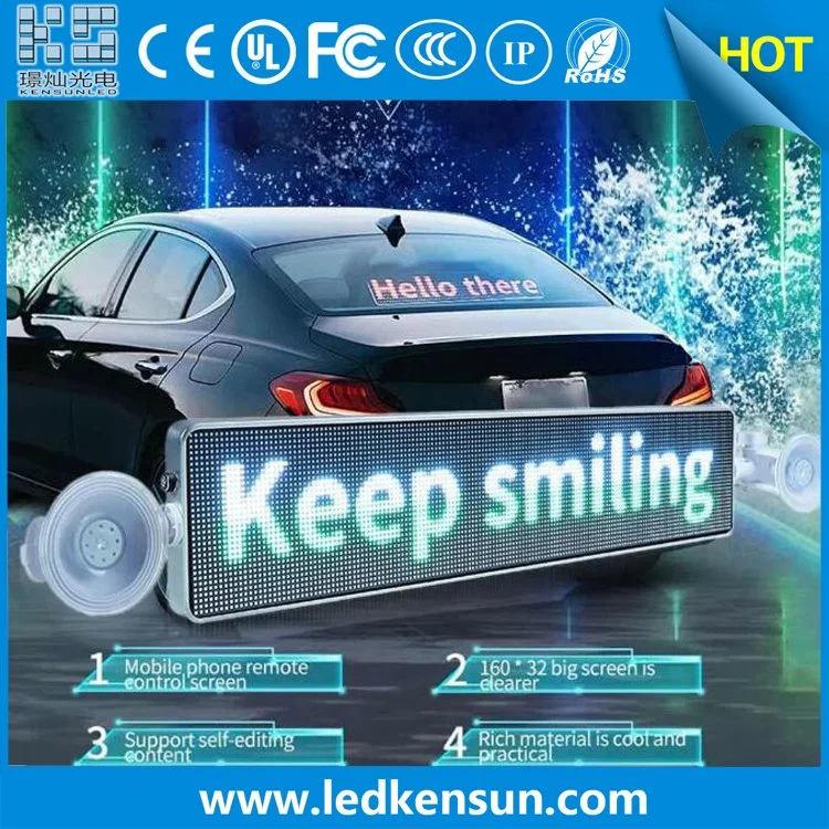 High Brightness WiFi+USB Control Full Color Programmable Car LED Display