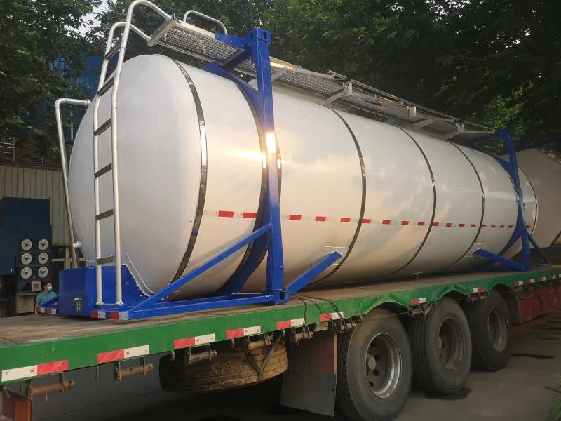 Factory Price 20 Feet Food Grade Liquid Storage Transport Tanker Tank Container for Sale