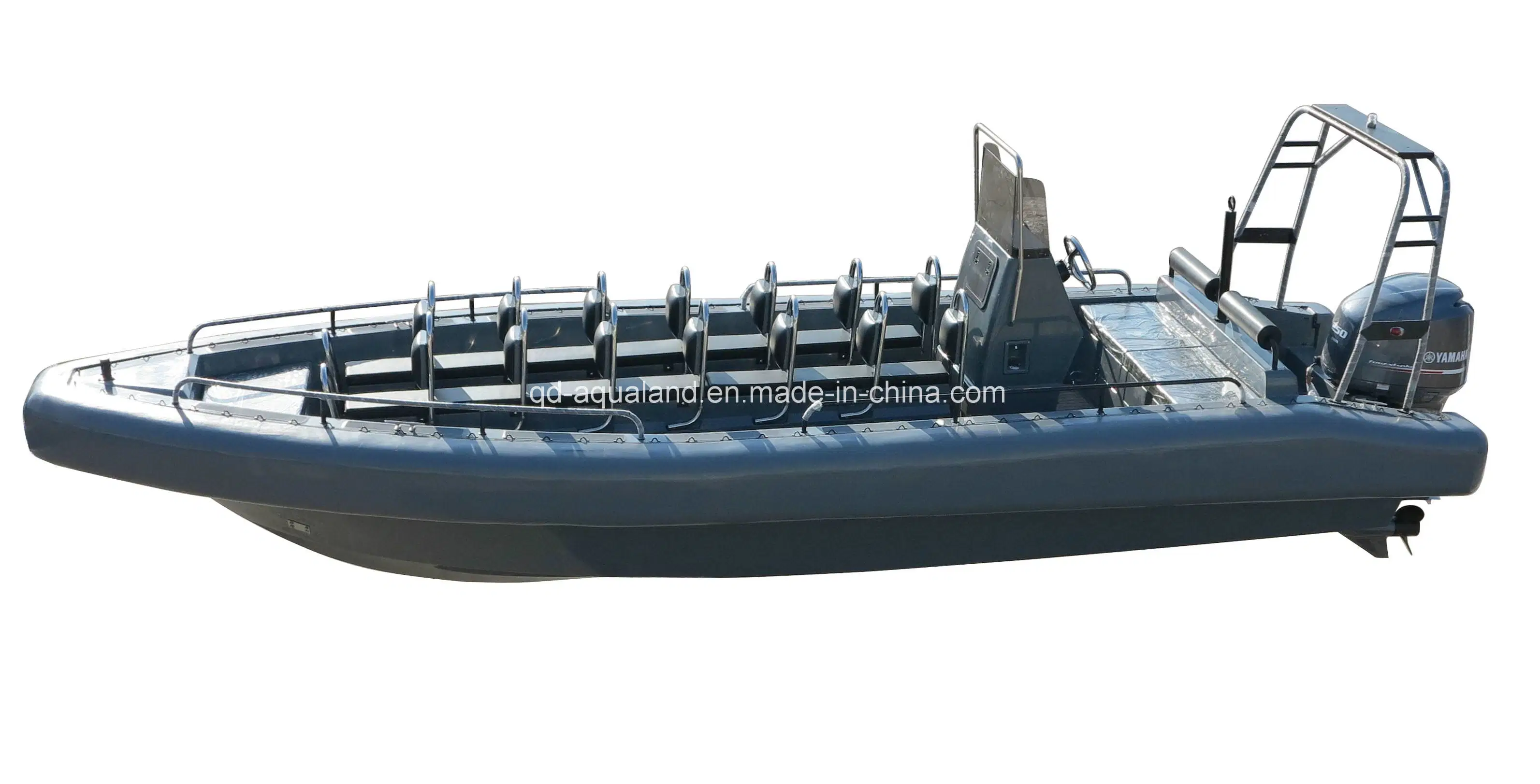 Aqualand 26feet 8m Non-Air Filled Tube Rib Rescue Patrol /EVA Soliad Foam Fender Rigid Inflatable Motor Boat (rib800)