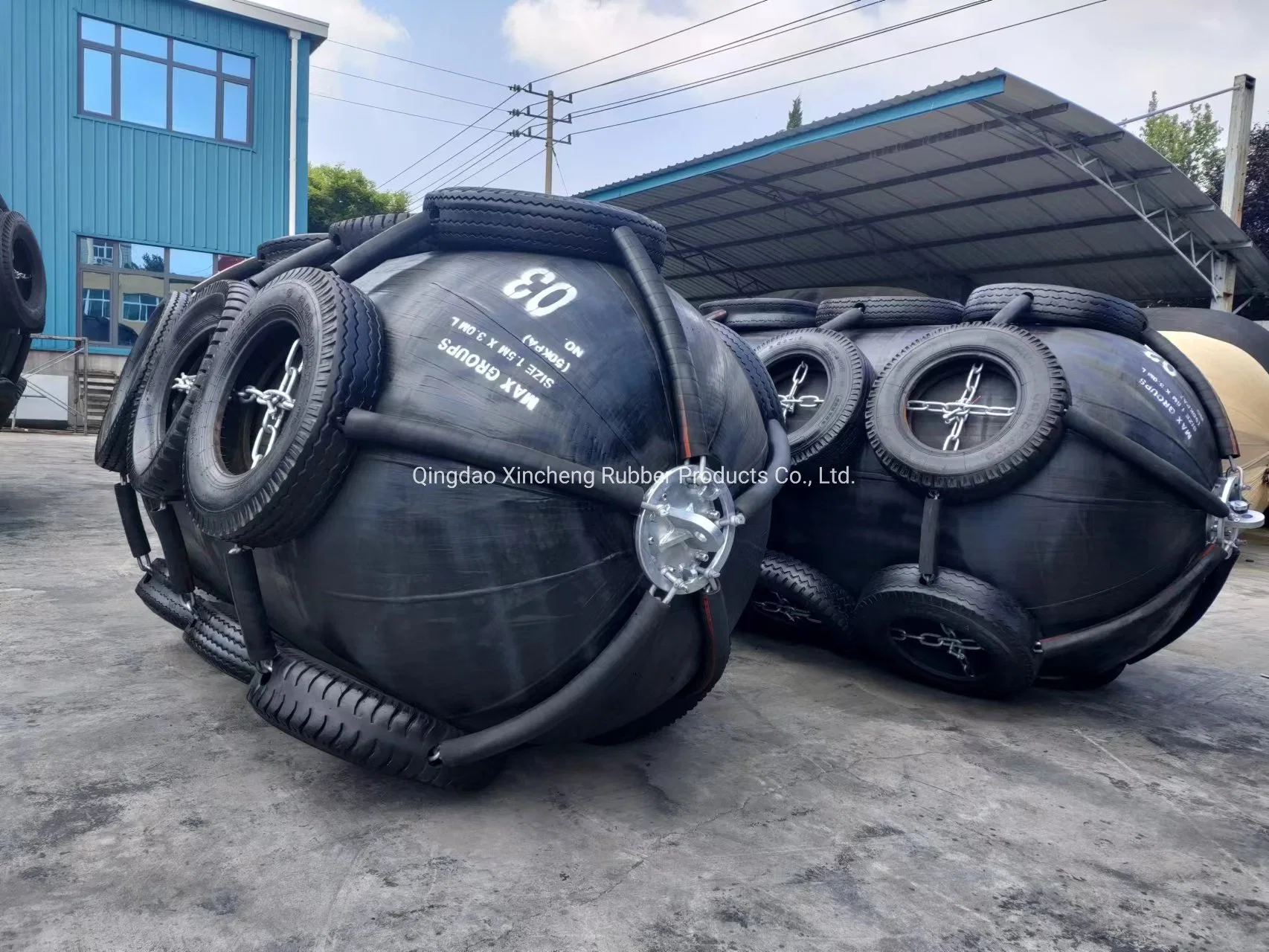 Qingdao Xincheng Pneumatic Marine Balloon Rubber Fender for Boat Dock