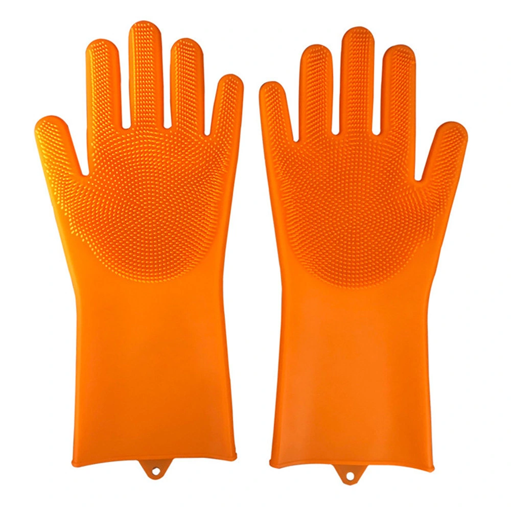 Orange Rubber Household Gloves