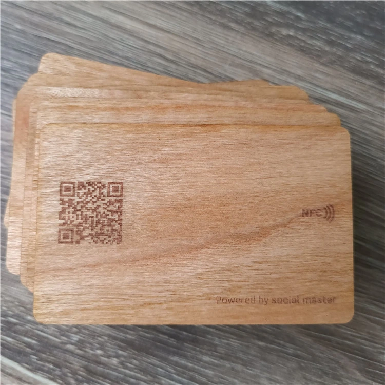 High quality/High cost performance  Custom Print Wooden RFID Card