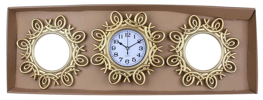 Cross Border Hot Selling Plastic Promotion Home Decoration Three Piece Set of Wall Clock