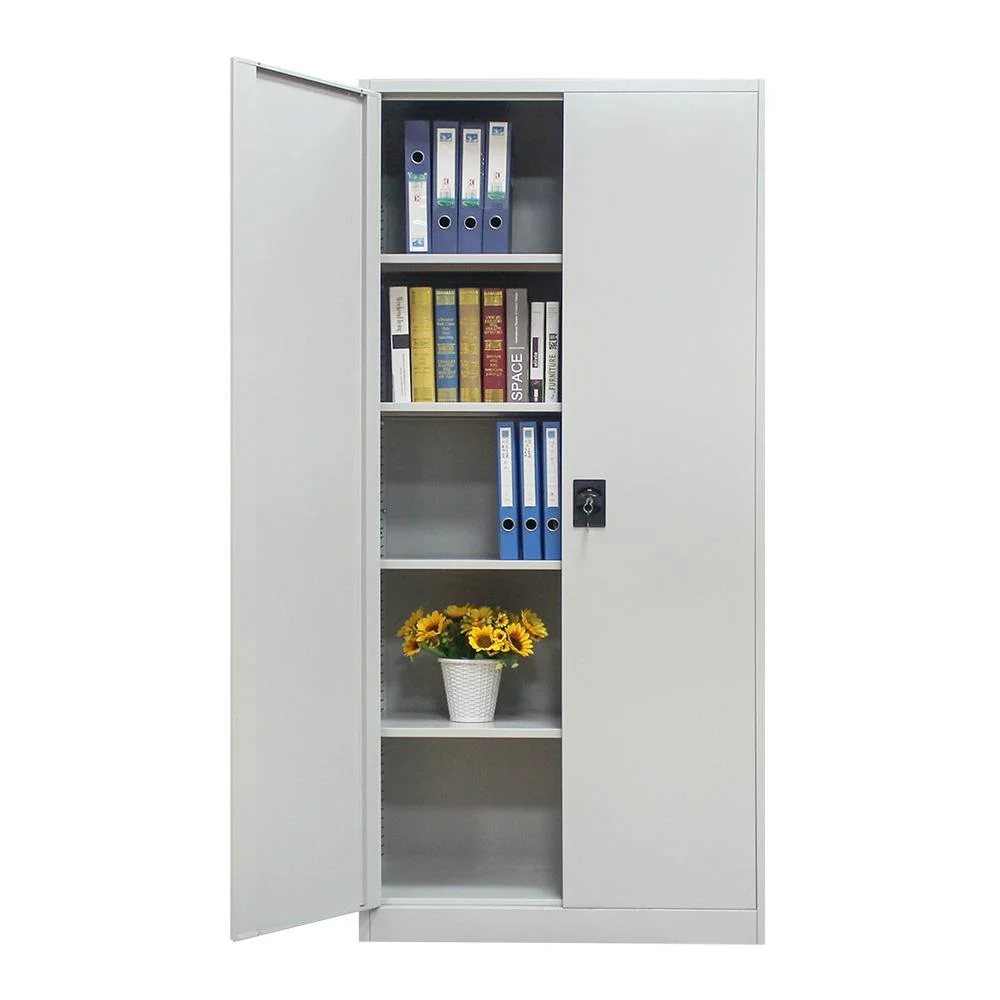 Home Office School Metal File Storage Cupboard Furniture Full Height Double Door Steel Filing Cabinet with Swing Door