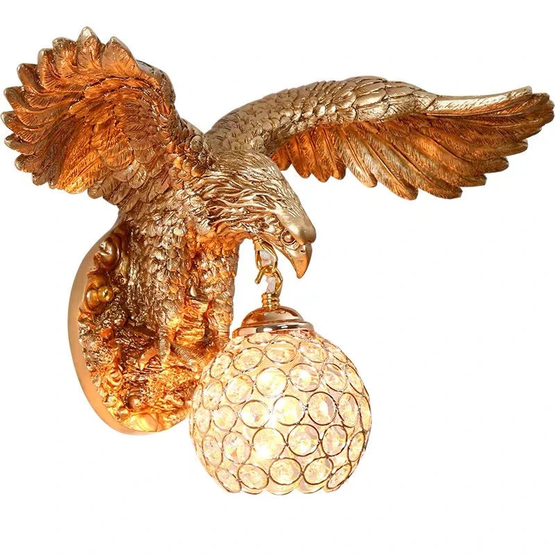 Luxo leve e decoração simples em vidro de resina tradicional Eagle Handicraft