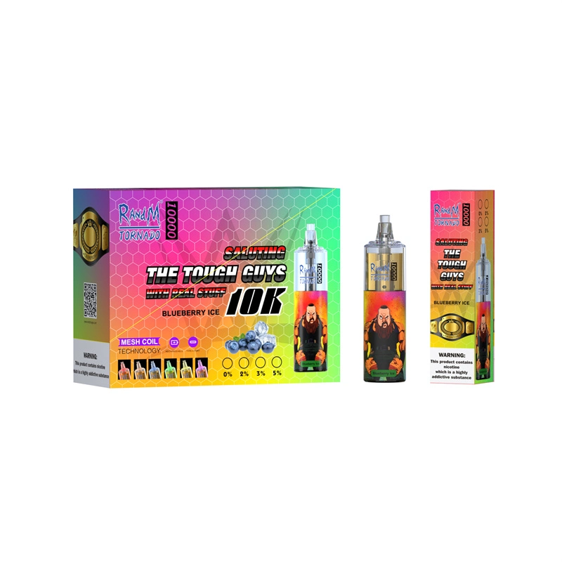 Randm Tornado 10000 Puffs 0% 2% 3% 5% flujo de aire agradable Control VAPE desechable Vaporizer Vaporizer Big Puffs Taper