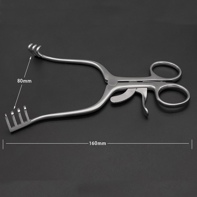 Medical Expander Spreader Orthopädische Mastoid Automatisch Einstellbar Fixed Hook Skin Aufrollpinzetten-Op-Instrument