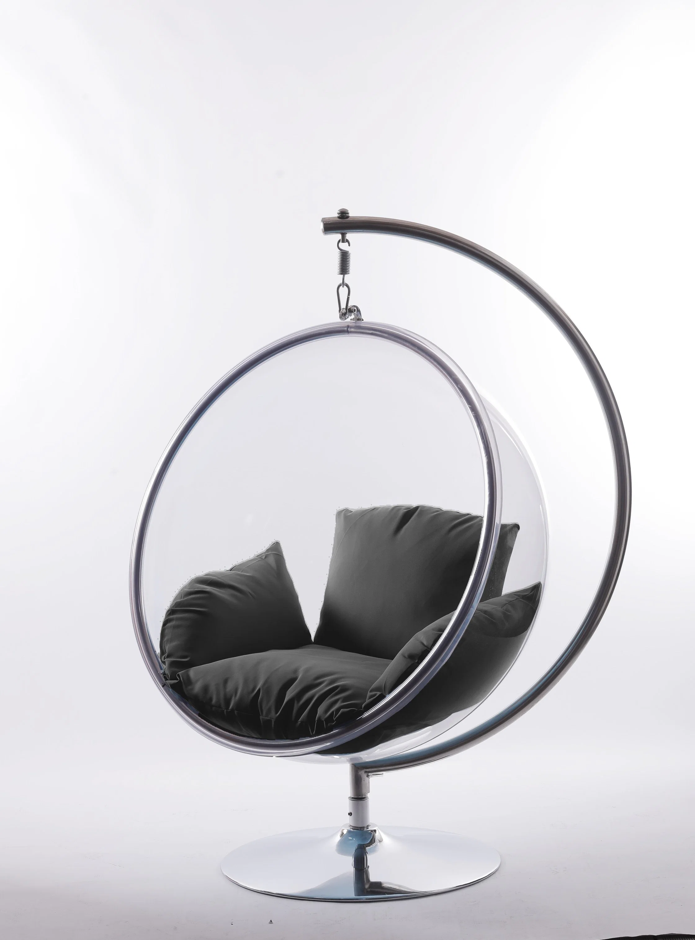 Moderno Jardín Contemporáneo Patio claro Acrílico silla Swing con Base duradera