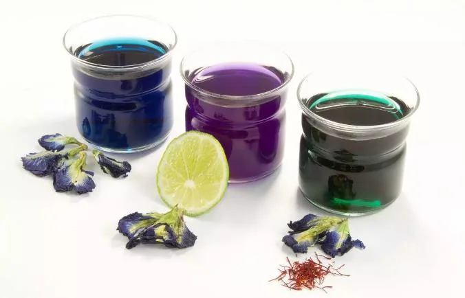 Dried Blue Butterfly Pea Flower Tea Detoxifying Reducing Bloating Healthy Drinking