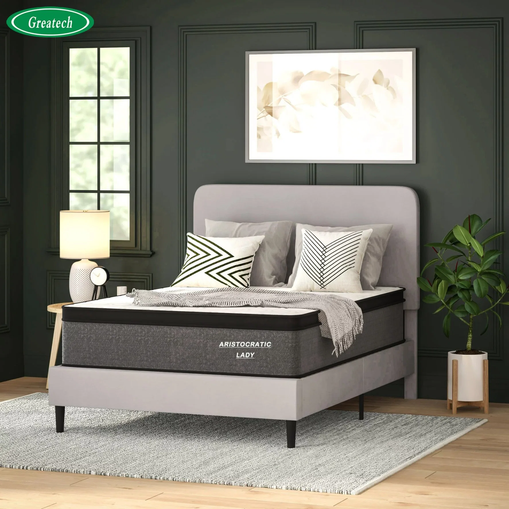 Fabriqué en Chine Vente en gros confortable tissu doux Meubles de chambre matelas Matelas à ressorts à vide en boîte