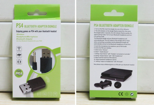 Acessório de uso de jogos de transmissão de dados Wireless USB Dongle Bluetooth Adaptador de Microfone do headset para PS4