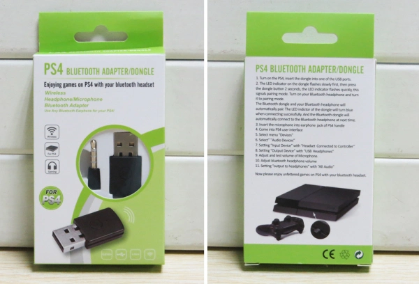 Juego de la transmisión de datos accesorios de uso de auriculares Bluetooth Dongle USB inalámbrico adaptador de micrófono para PS4