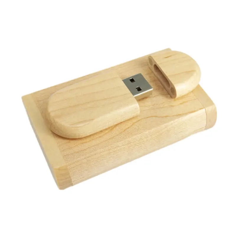 Wooden USB Flash Drives 2.0/3.0 Customized Logo with Wooden Case
