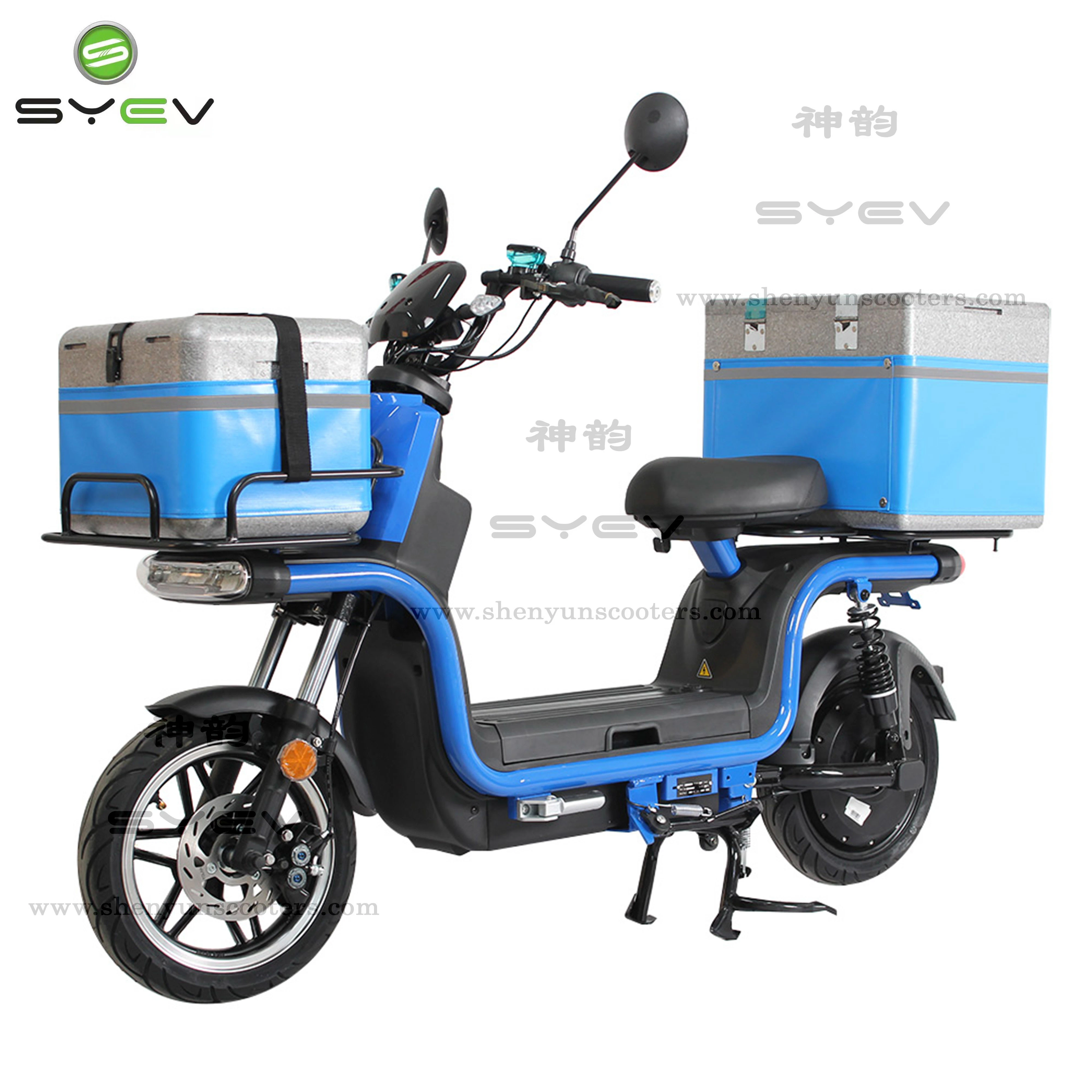 CEE aprobó 60V 72V scooter de entrega eléctrica de ruedas con 2 1200W Motor