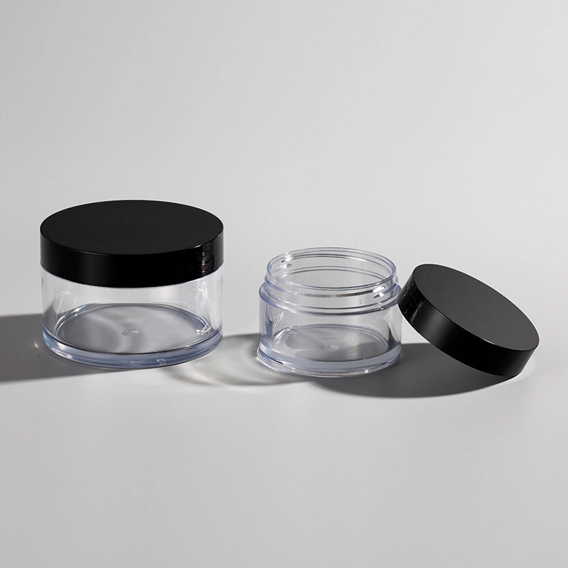 High quality Empty Clear PP Plastic Cosmetic Packaging with Cap Cream Jar