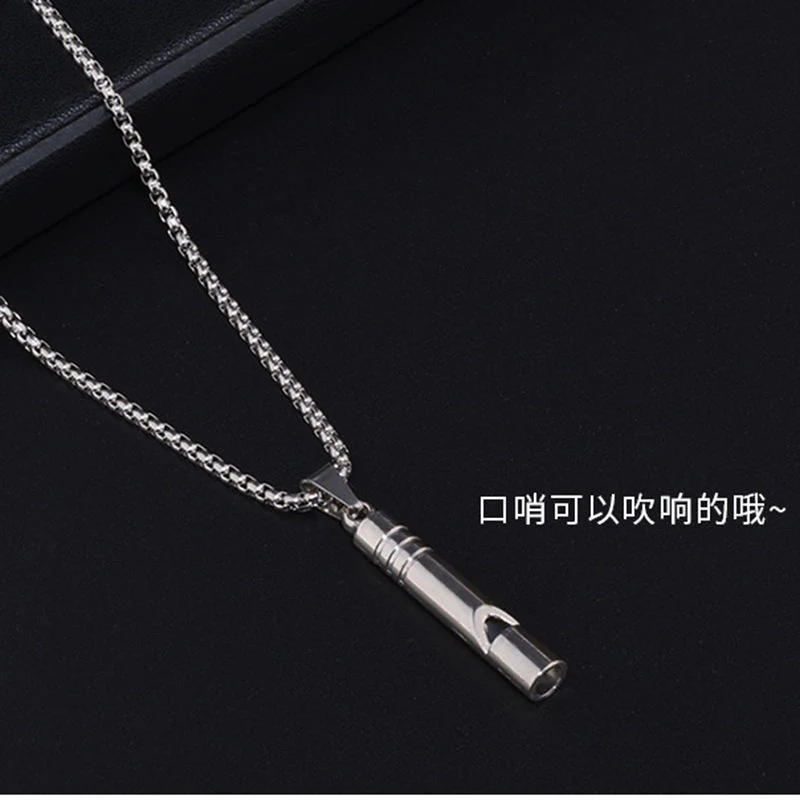 Factory Wholesale/Supplier Whistle Pendant Necklace Male and Female Hip Hop Couple Fashion Ornaments