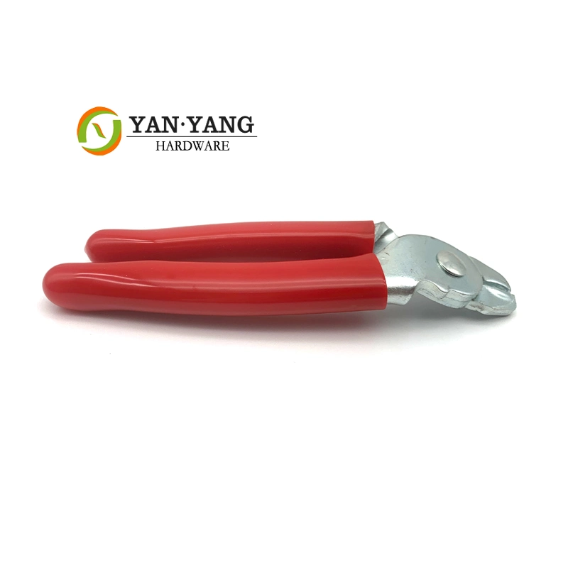 Furniture Hardware Metal Galvanization Red Handle Manual Hog Ring Pliers Tools