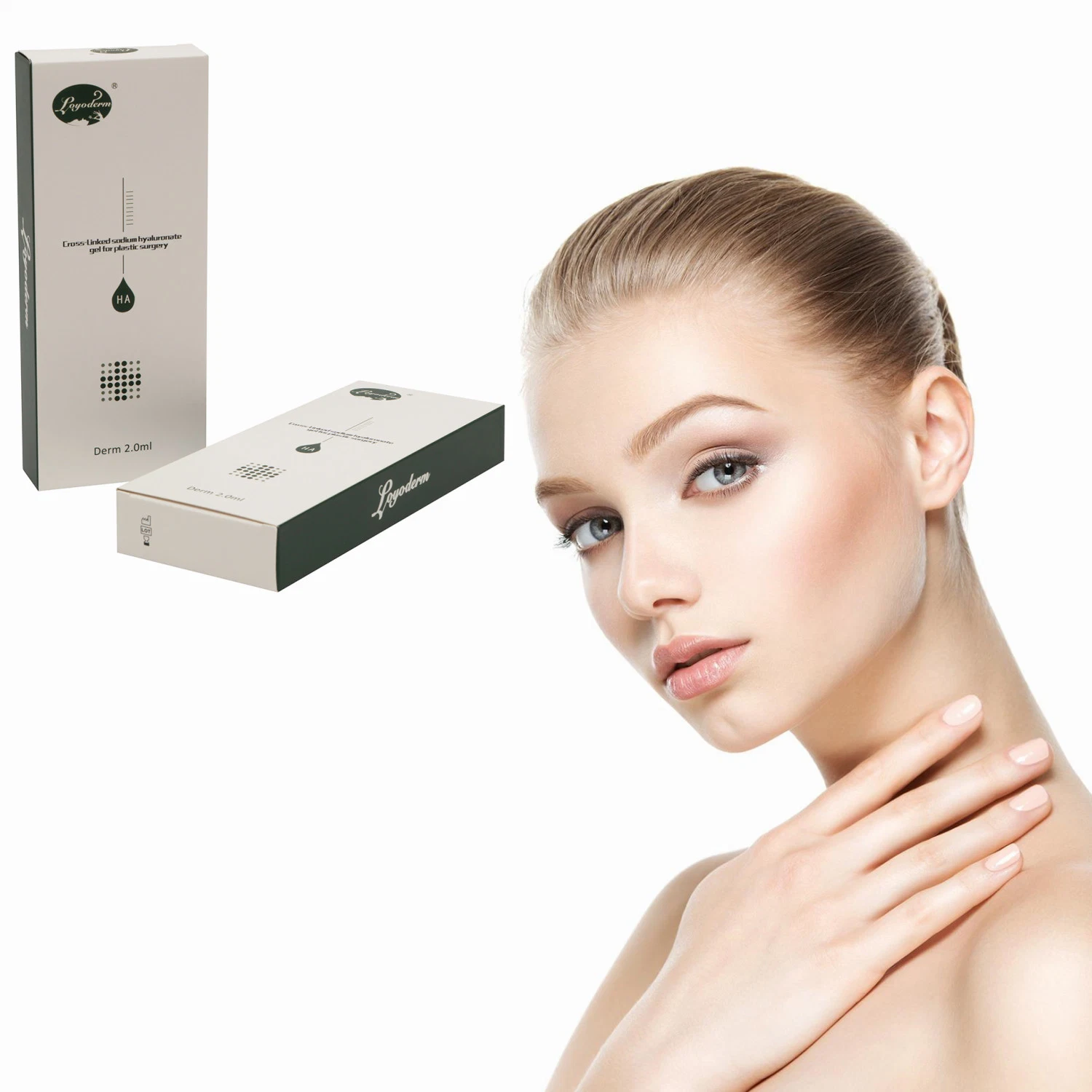 Loyoderm Hyaluronic Acid Dermal Injectable Filler Deep 1.0ml for Anti-Aging Reshape Cheek, Chin Contours