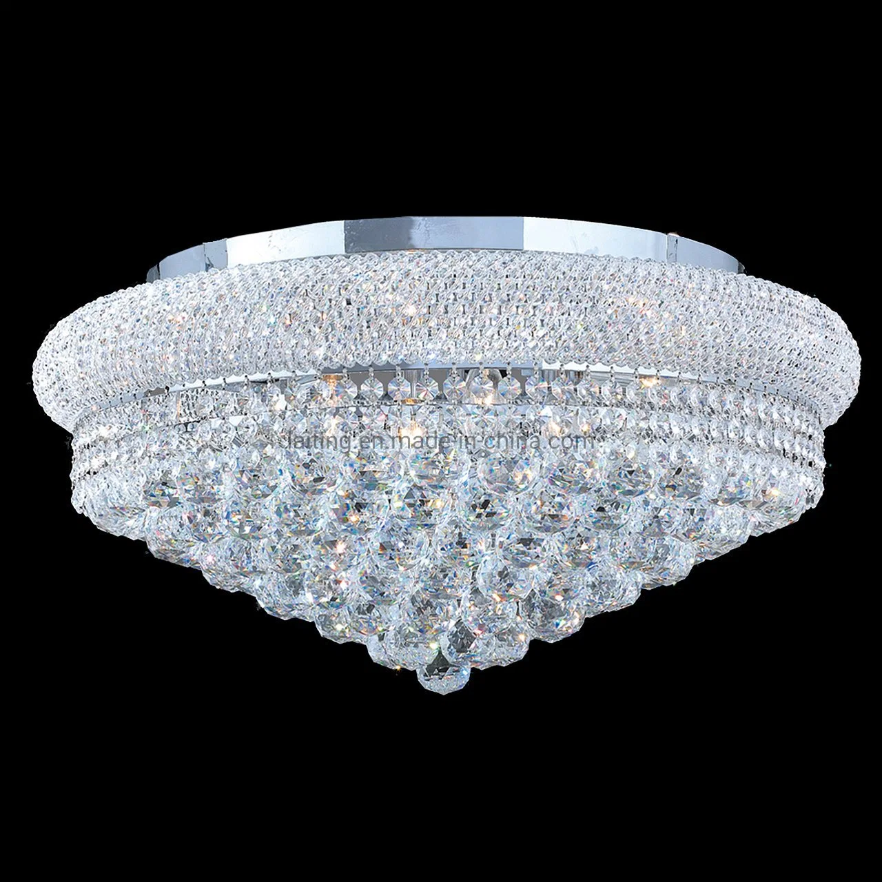 Décoration maison Salon conduit lustre en cristal Pendentif de luxe de mariage de la lumière des lampes de plafond Royal