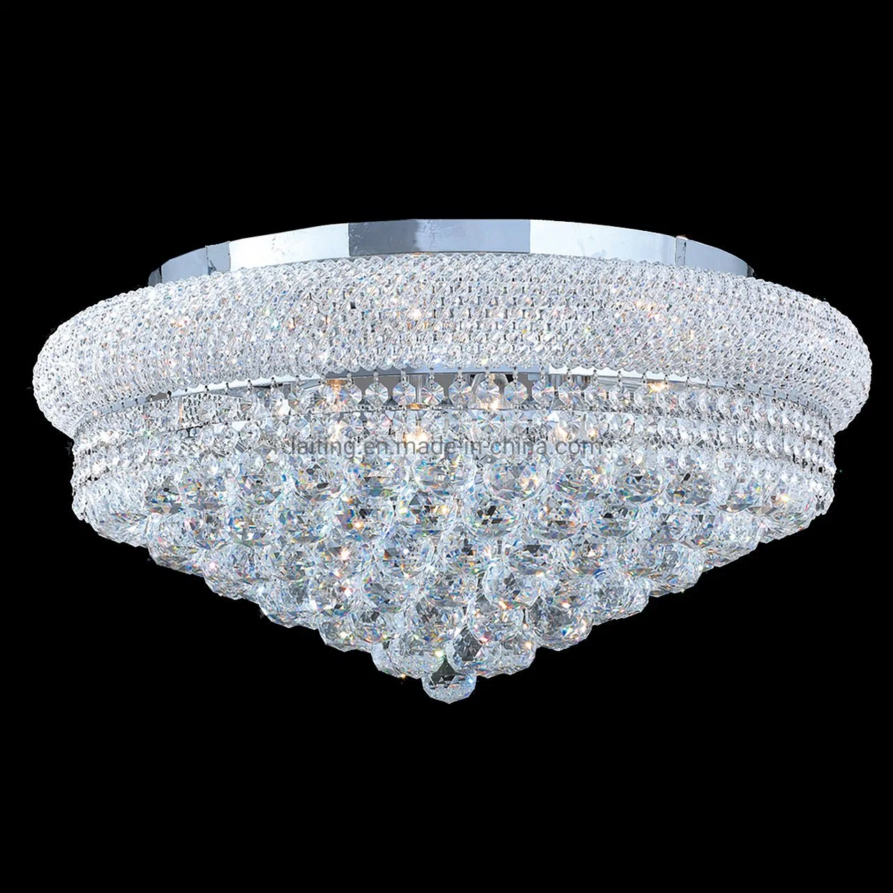 Decoração Sala levou lustre de cristal casamento pendente de luxo Royal luz de tecto