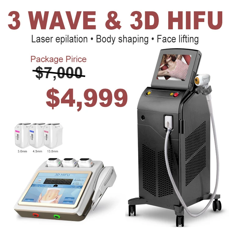3 Years Warranty 5D 3 in 1 Beauty Hifu Machine for Salon