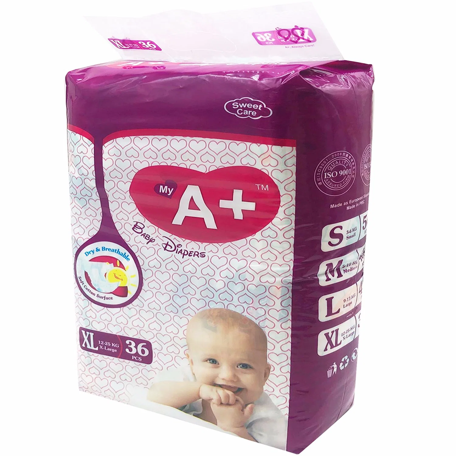 Hohe Qualität/hohe Kostenleistung Grade B Stocklot Baby Produkte Baby Windeln Weiche Großhandel/Lieferant Baby Windeln Custom Einweg Baby Windeln