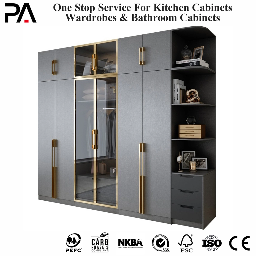 PA Wholesale/Supplier Custom Bedroom Furniture Wooden Modular Modern Walk in Closet Design Bedroom Wardrobe