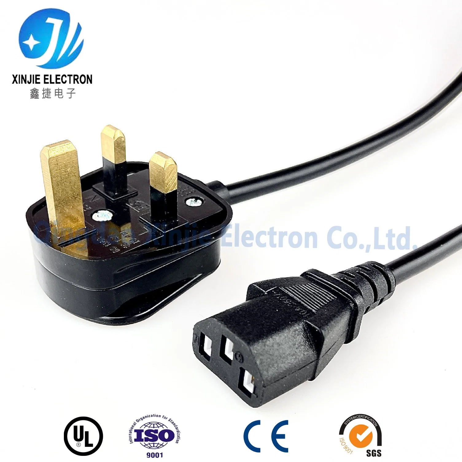 3.0meter Electric Power Cord with UK Us 3pin Plug for Refrigerator