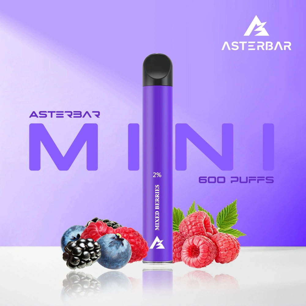 Crystal Bar 600 Puff 2ml Vapes Asterbar Nano 2% 20mg Mesh Coil Vaporizer Pen Elf E Cigarette Électronique en Gros Stylo Vape Pod Jetable