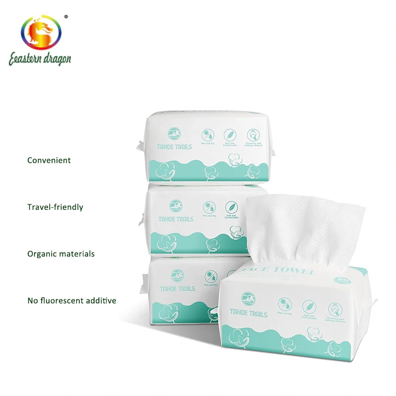 50 GSM Wet and Dry Disposable Cotton Facial Tissue Pure