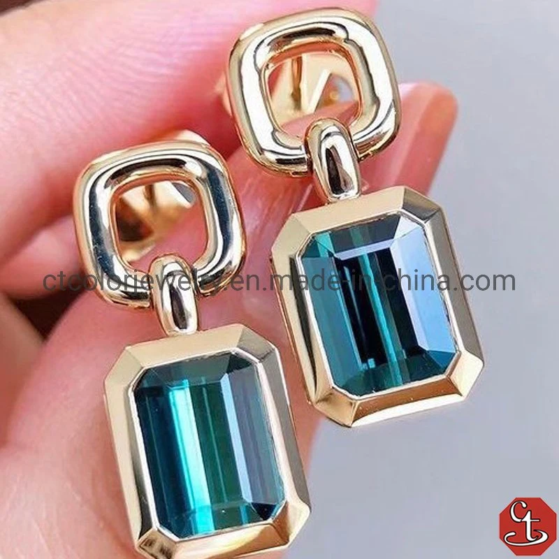 S925 silver fashion jewelry new micro-set crystal zircon pendant earrings