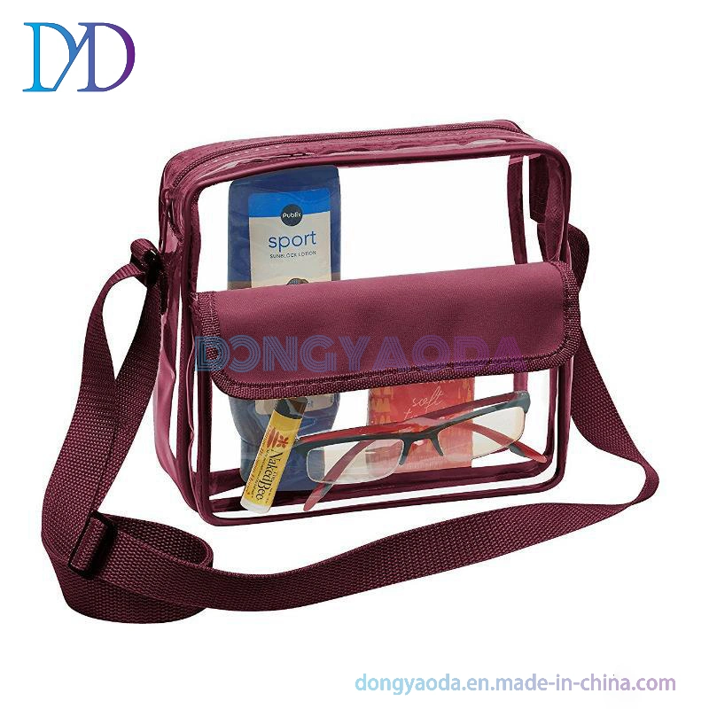 PVC Transparent Makeup Artist Suit Bag Transparent Cosmetic Storage Bag Travel Makeup Kit Storage Bag with Detachable Shoulder Strap