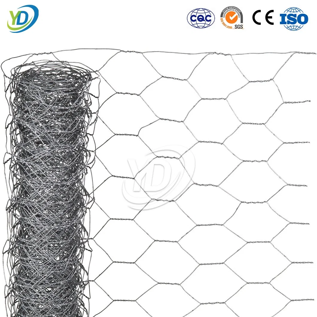 Yeeda Chicken Wire Chicken Coop Manufacturing China 10mm 13mm 16mm 20mm Hexagonal Opening Wire Mesh Used for Gabion Basket Gabion Box