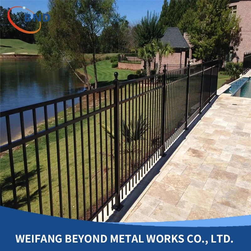 Powder Coated Aluminum Flat Top Pool Fence Panels with Low Price Security Fence