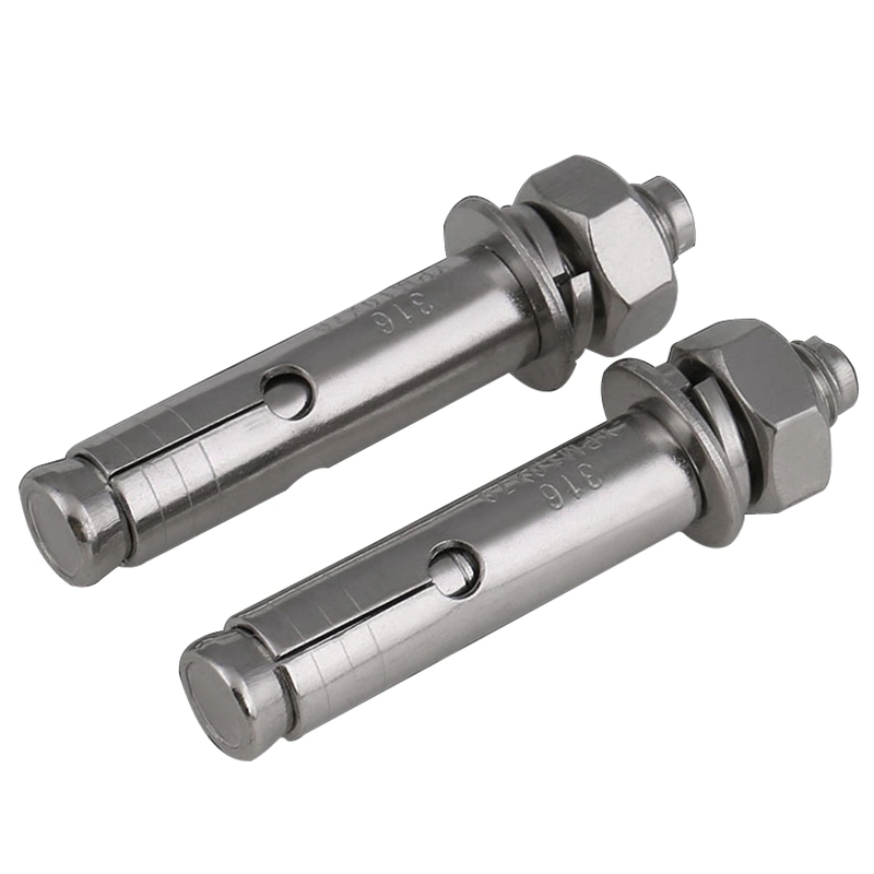 Stainless Steel 304 316 A2 A4 6.8 4.8 Grade Standard Size Concrete Expansion Screw Sleeve Anchor Bolt