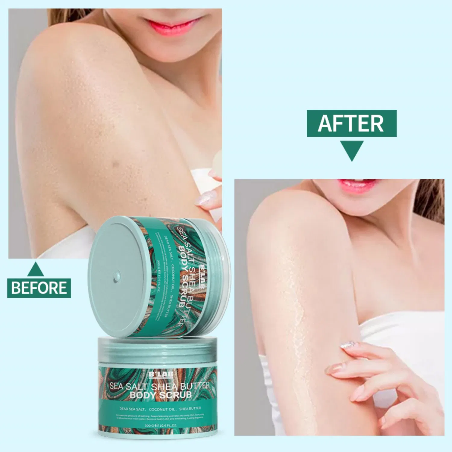 Wholesale/Supplier Private Label Natural Dead Sea Salt Nourishing Exfoliator Face Body Scrub