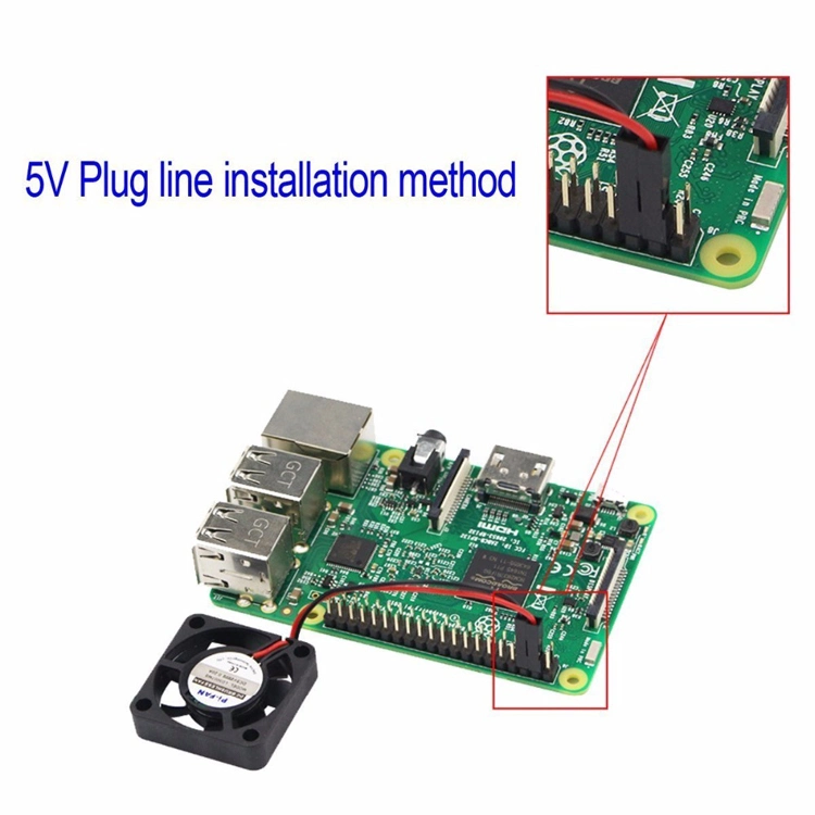 Brushless CPU 5V / 3.3V Cooling Fan with Screws for Raspberry Pi 3