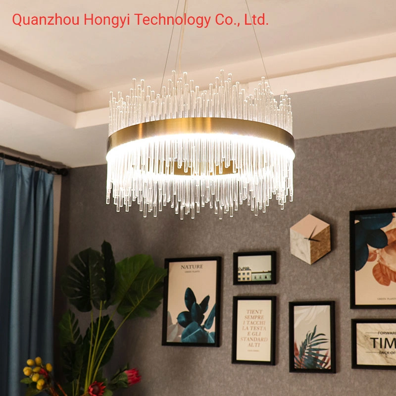 Modern Sala Ouro luz LED Luxo lustre de cristal moderno