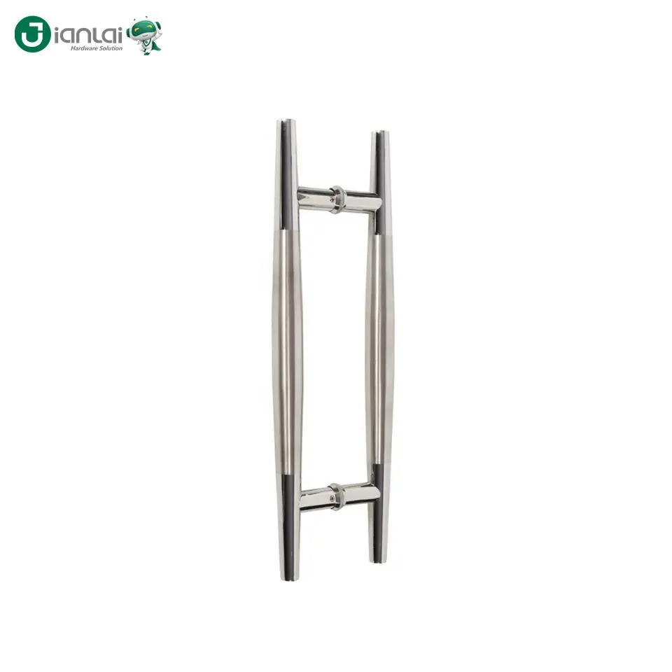 Modern Design Stainless Steel Back to Back Glass Lever Door Handle