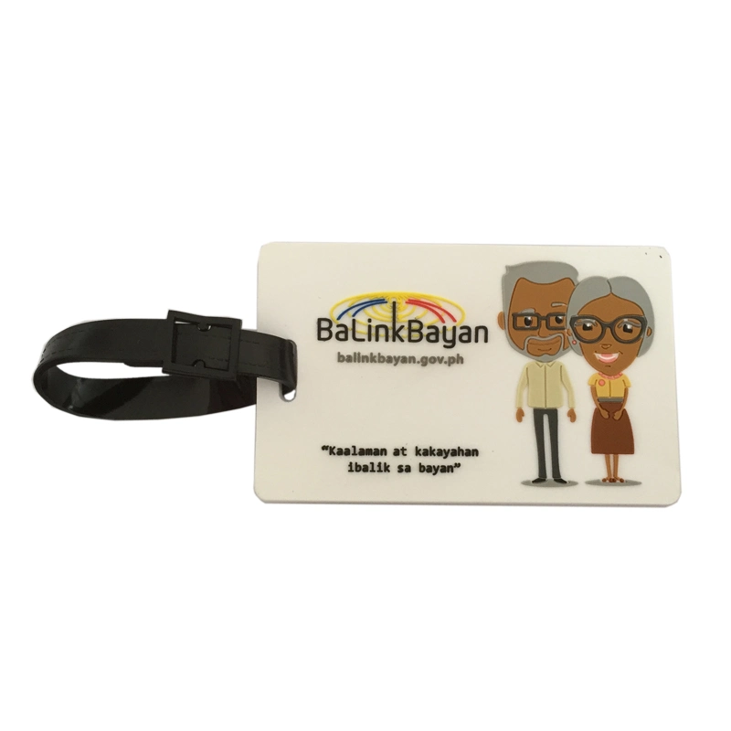 Custom Promotional Button Hanging PVC Luggage Tags