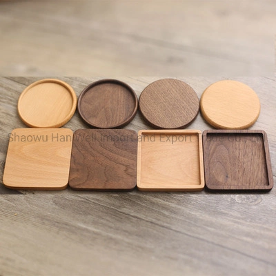 Eco-Friendly Custom Square Bamboo Wood Tabletop Coaster Cup Mat